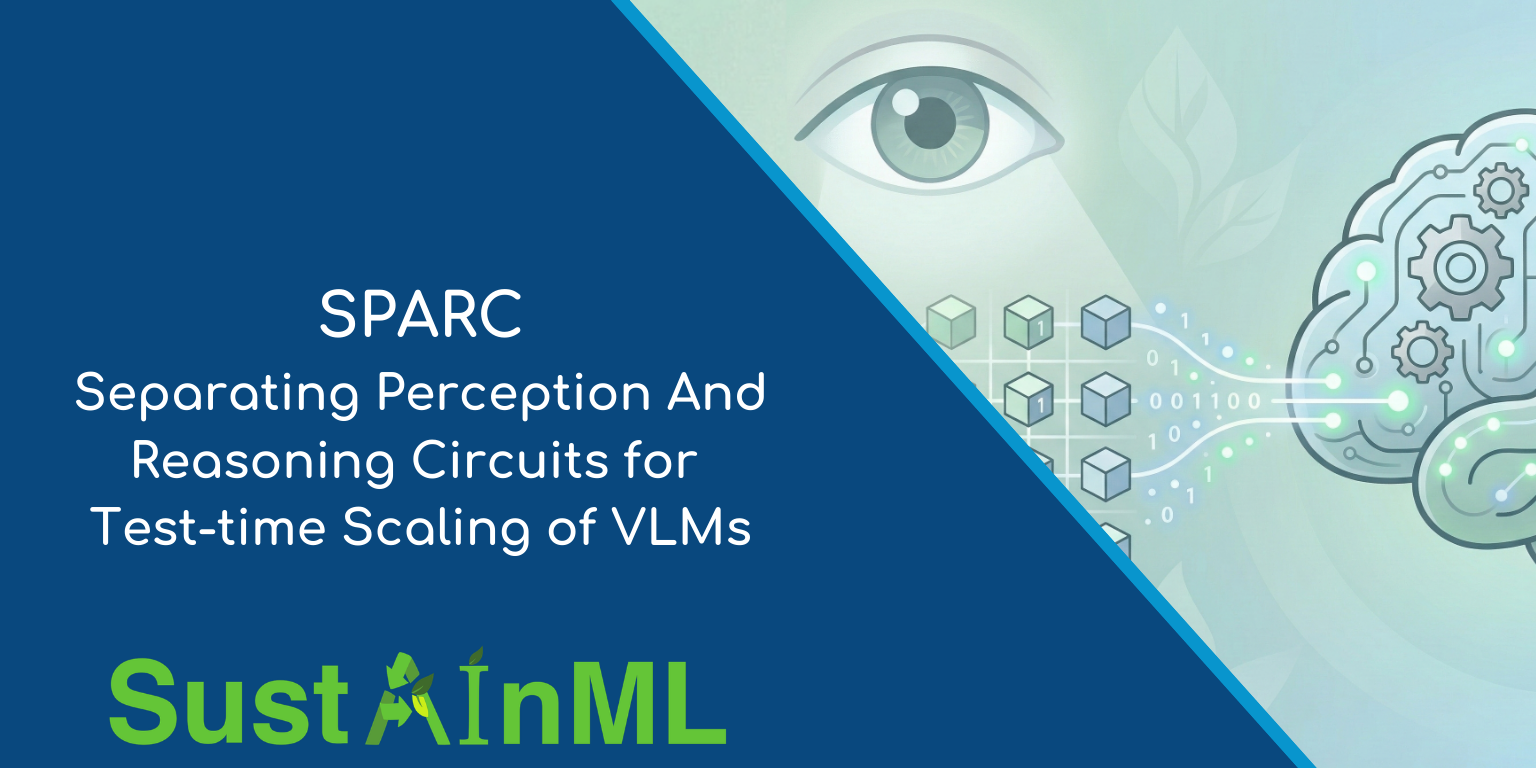SPARC: Separating Perception And Reasoning Circuits for Test-time Scaling of VLMs